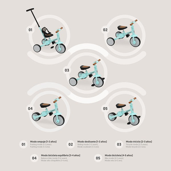 Triciclo Evolutivo de Bebé 5 en 1