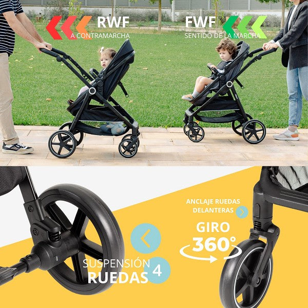 Silla de Paseo 3 en 1 Versa Negro