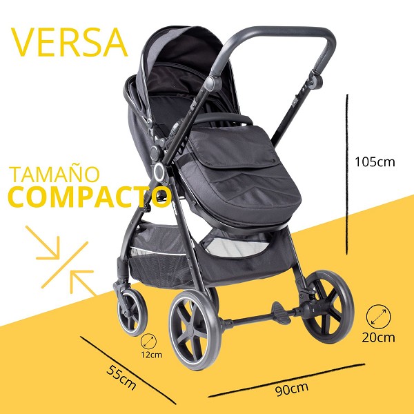 Silla de Paseo 3 en 1 Versa Negro