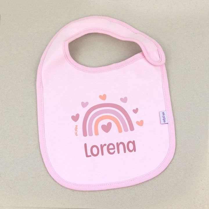 Babero Personalizado Arcoiris Blush