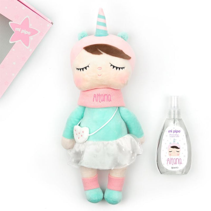 Cajita Muñeca Metoo Angela Unicornio + Colonia personalizada - Mikeko