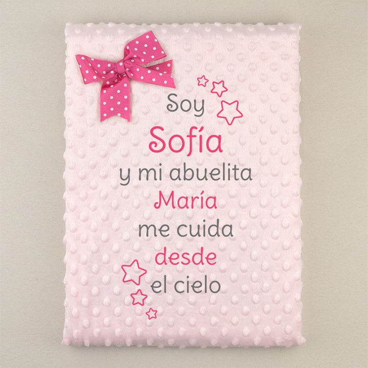 Manta Cuento Rosa con tu propia frase