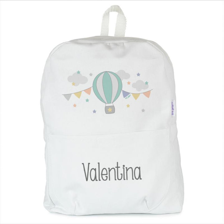 Mochila Medium LONA Globo personalizada, color a elegir