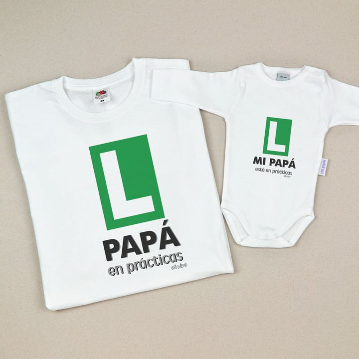 Pack 2 Prendas Papá en prácticas / Mi Papá está en prácticas