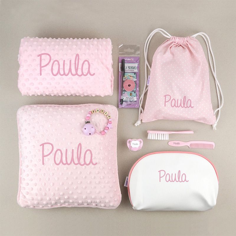 Pack Mi equipo para la Guarde Rosa personalizado + Regalo Cadenita Madera