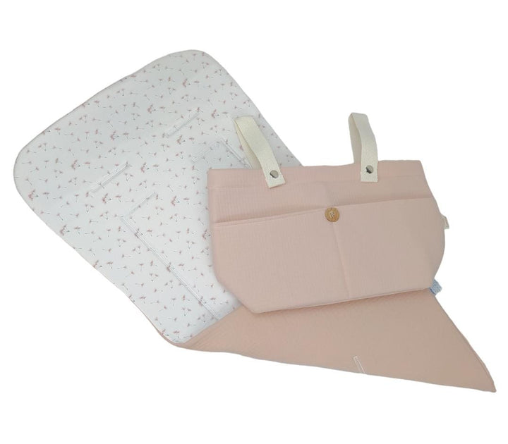 Colchoneta Reversible para silla + Bolso a juego Arpi Rosa