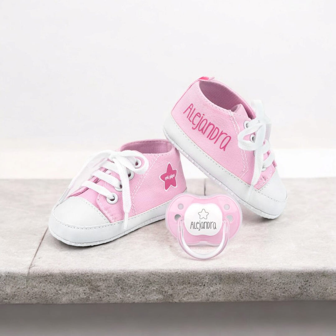 Cajita Zapatillas Rosa personalizada