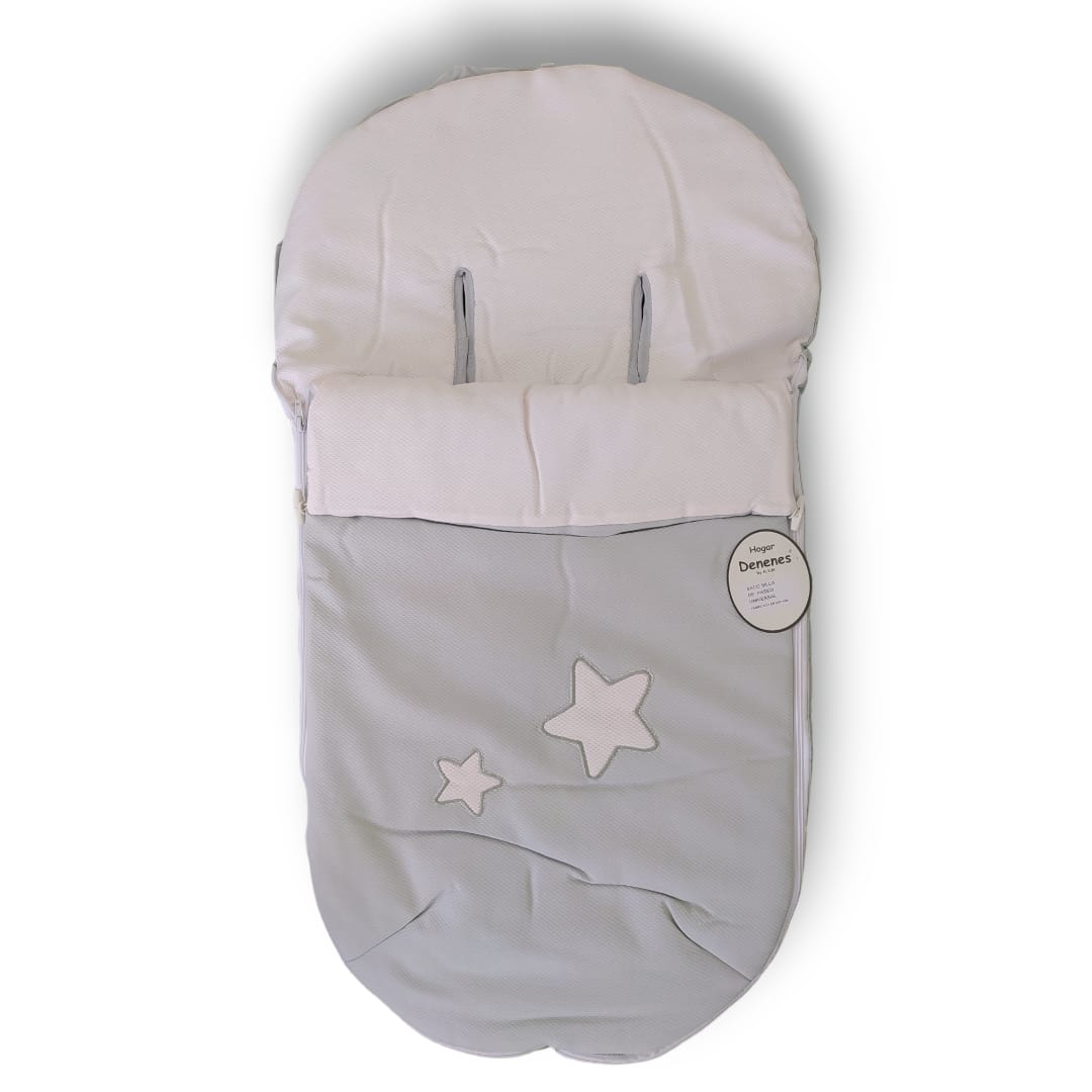 Saco Silla Universal Estrellas Gris interior Rosa - Mikeko